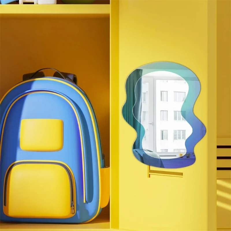 Home Essentials Bathroom Cabinet - 1 Buah Cermin Pola Geometris Magnetik