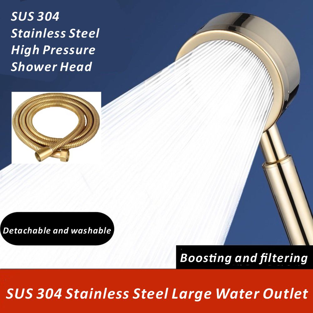 Home Bathroom Taps - Set Shower Head Stainless Steel SUS