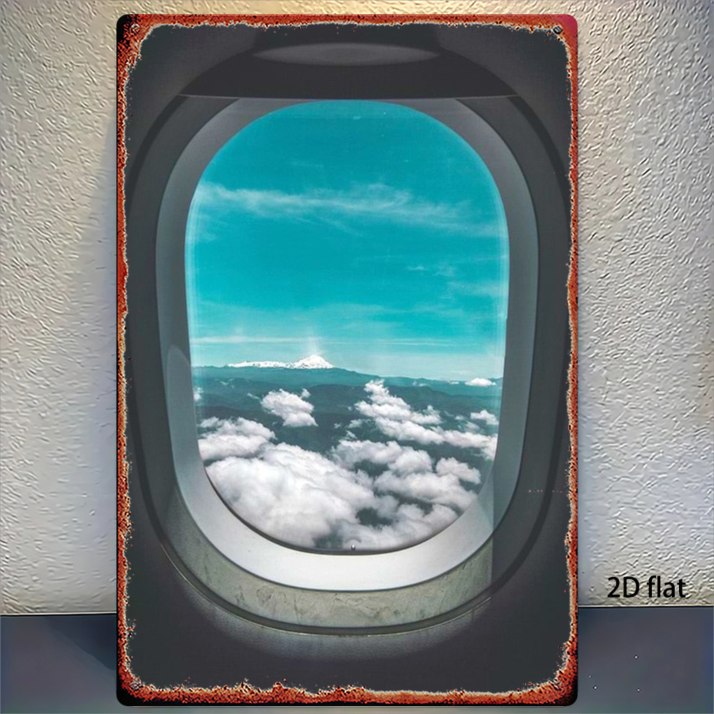 Home Bathroom Window - 2D Flat, 1pc 1pcs Retro Airplane