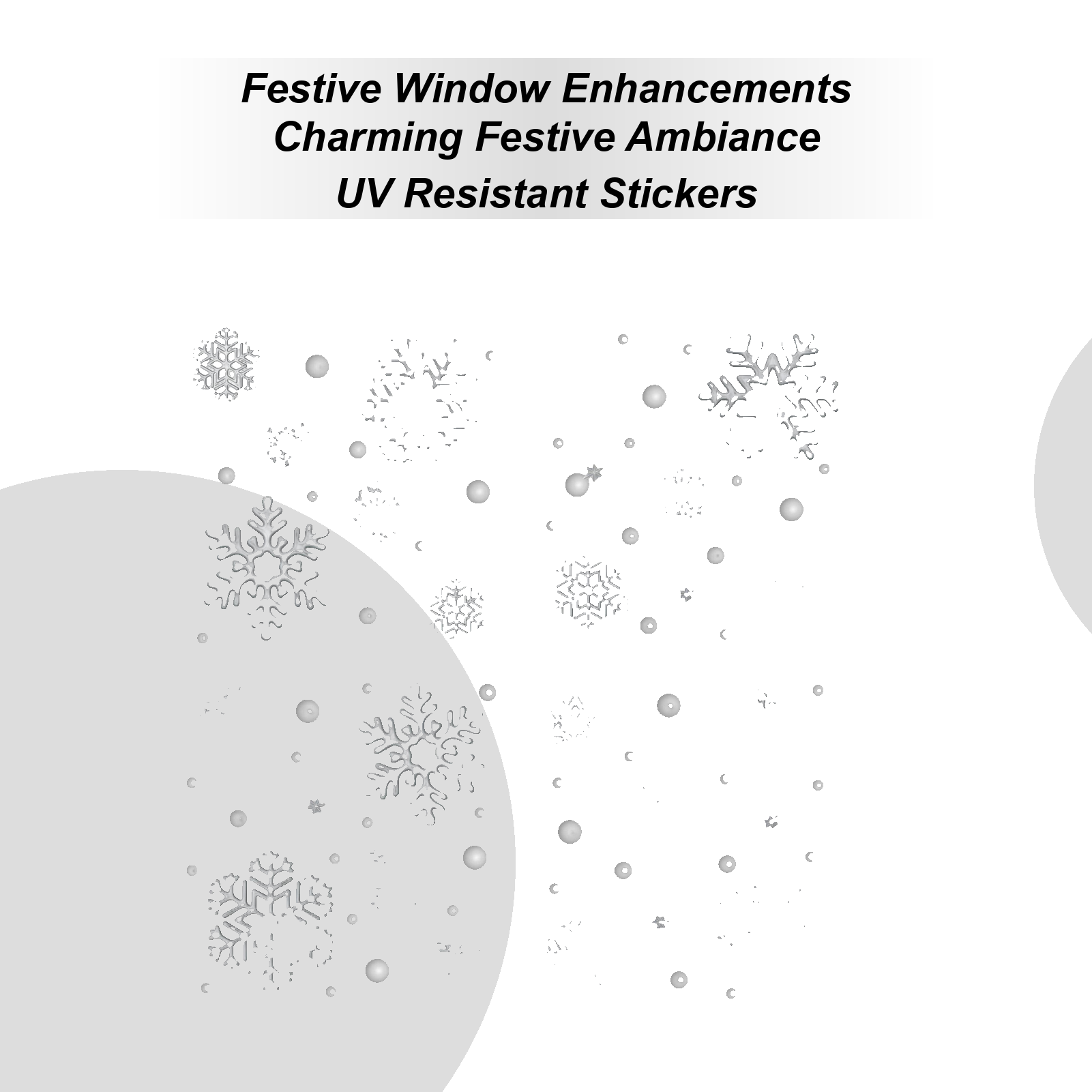 Home Bathroom Window - Stiker Jendela Natal Statis Dapat Digunakan