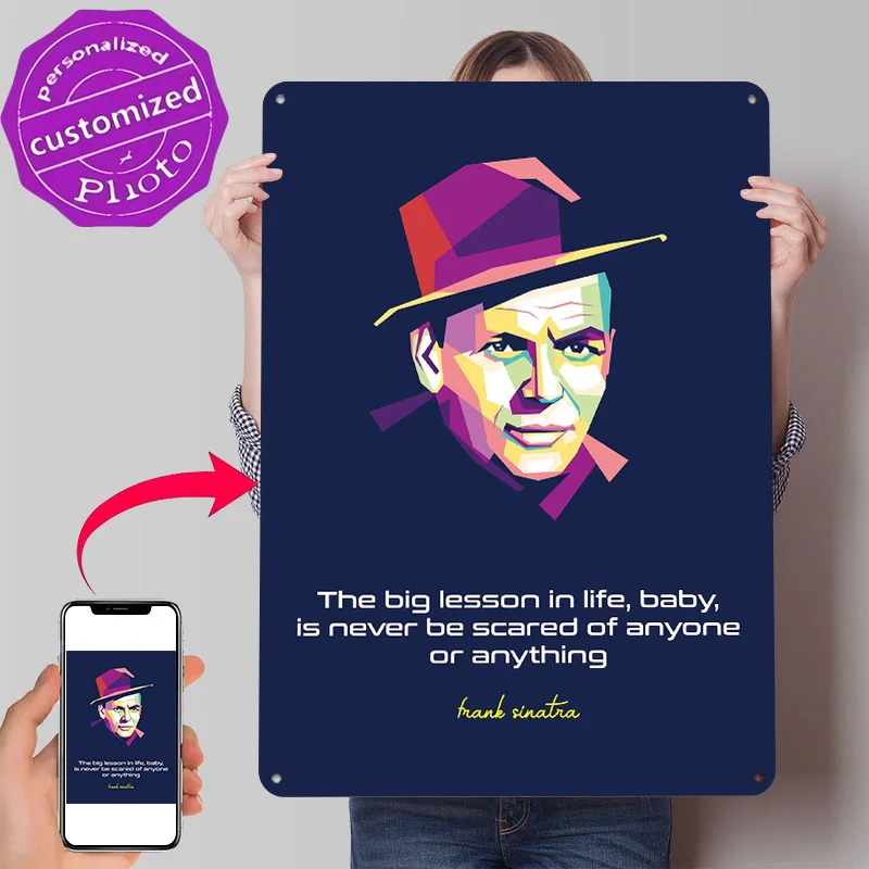 Home Bathroom Quotes - Poster Cetak Tekstur 3D Kutipan Frank