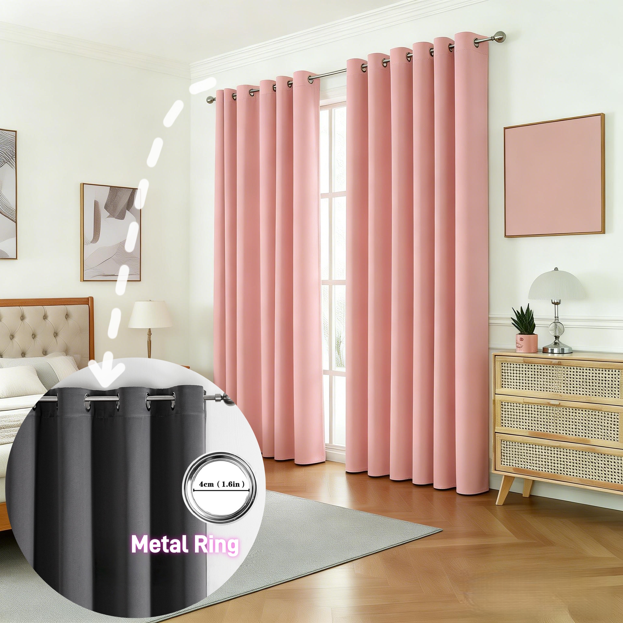 Home Bathroom Window - 1 Buah Tirai Modern Warna Solid