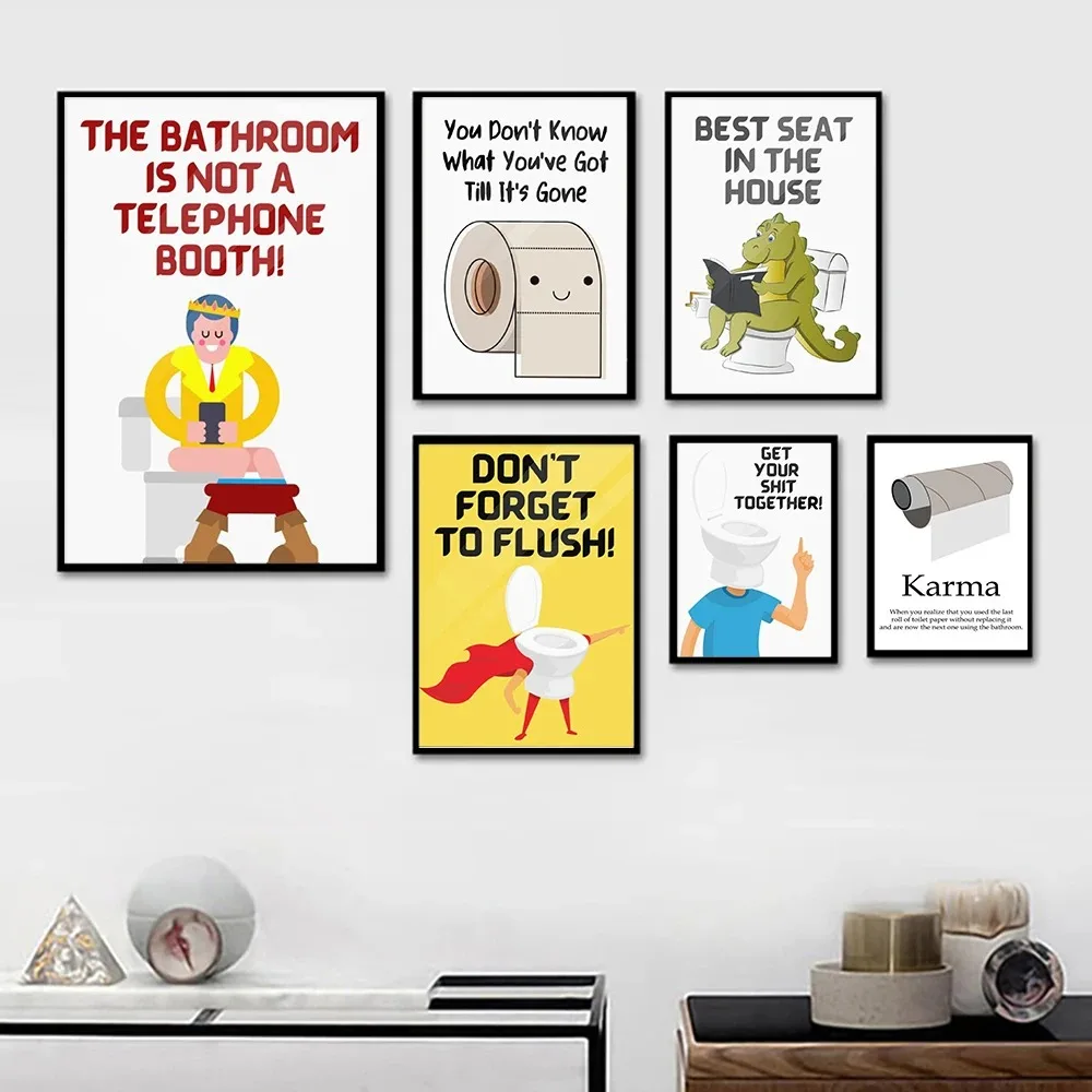 Home Bathroom Quotes - Karma Aturan Kamar Mandi Seni Kutipan