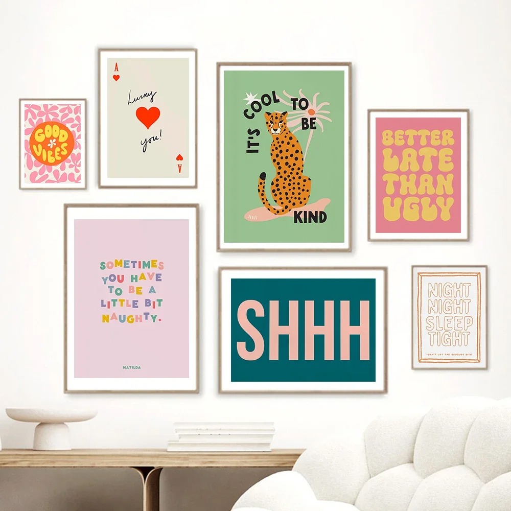 Home Bathroom Quotes - Poster Dinding Leopard Cheetah yang Lucu,