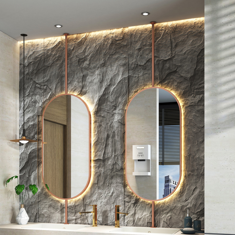 Home Bathroom Glass - Cermin Gantung Oval Ukuran 60x90cm, Dekorasi