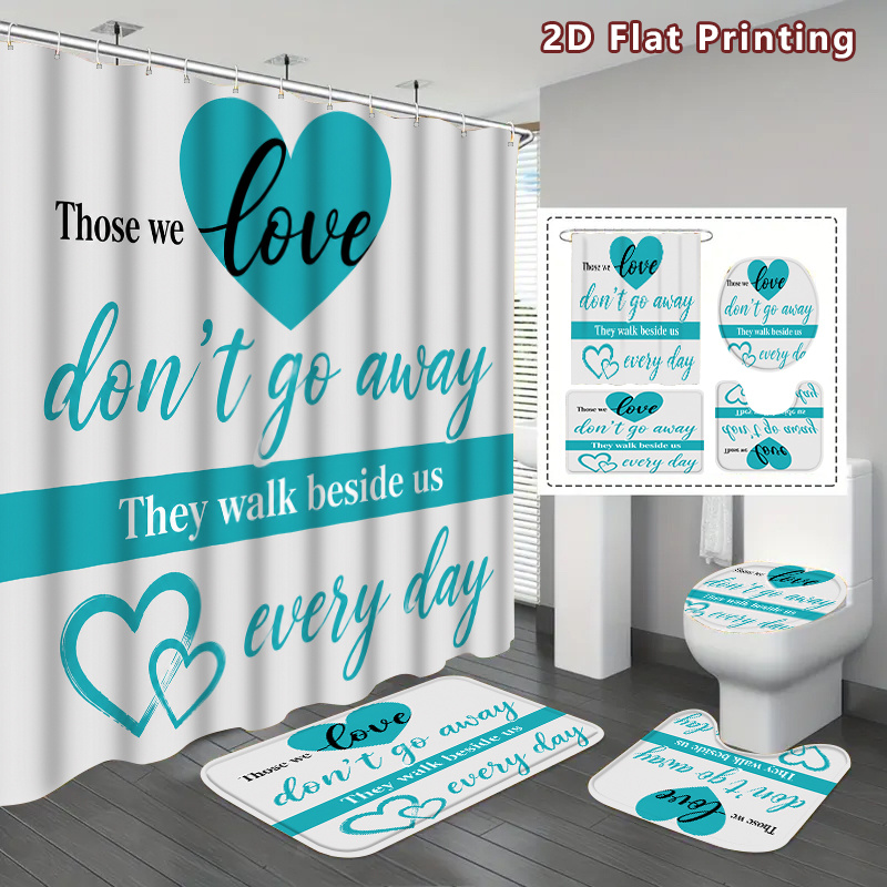 Home Bathroom Quotes - 2D Flat, Set Tirai Kamar Mandi