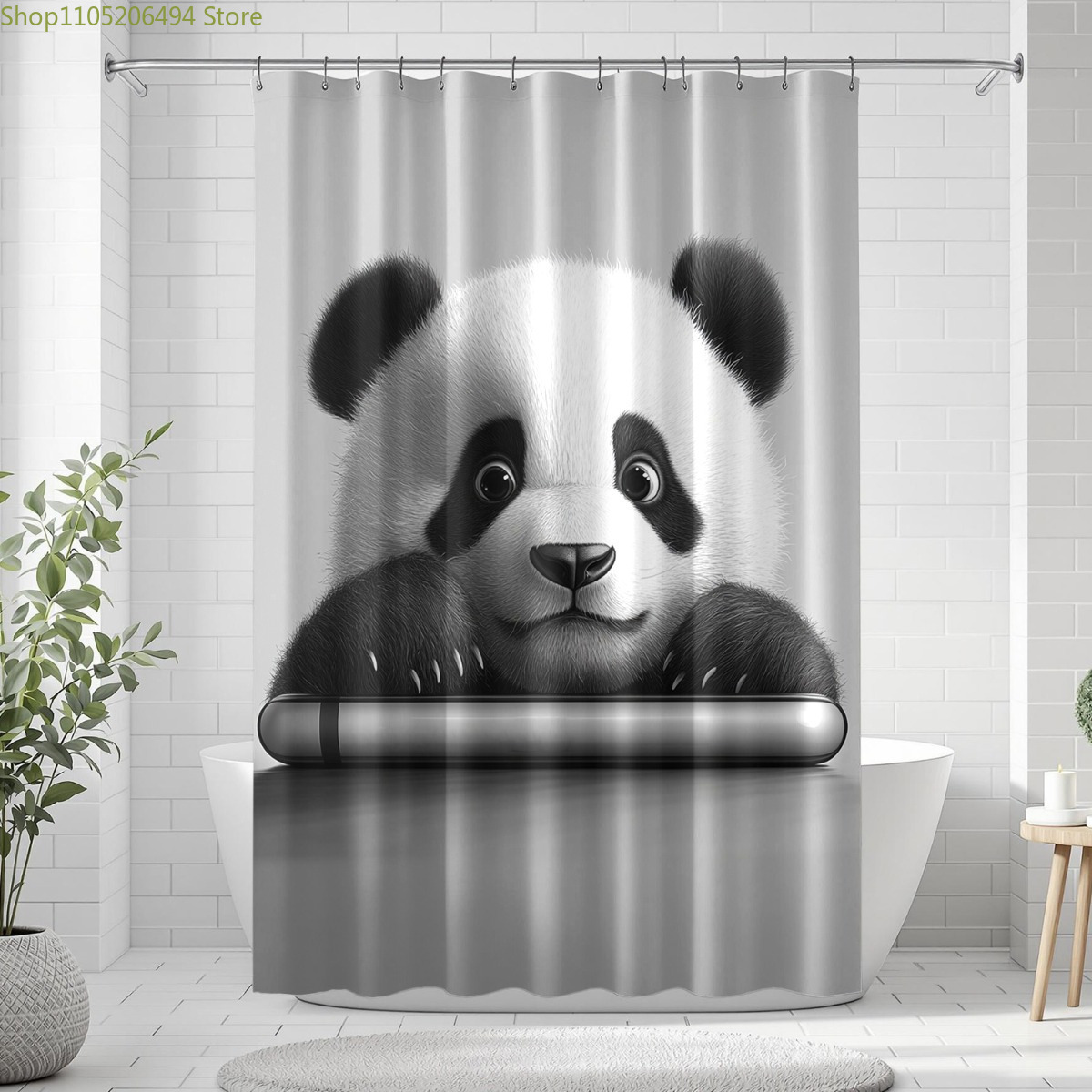 Tirai Kamar Mandi Beruang Pand - Home Bathroom Design Ideas ulasan dan harga