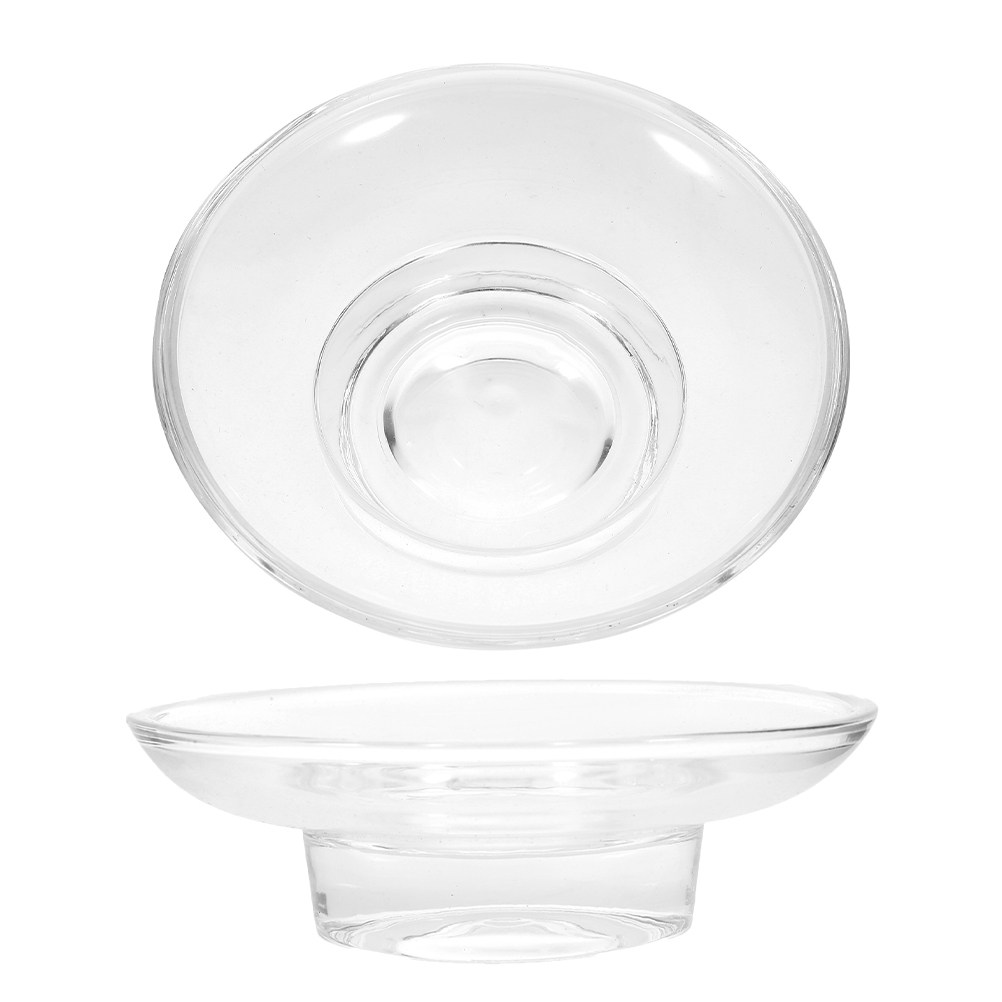 2 Buah Wadah Sabun Kaca Transp - Glass Soap Dish ulasan dan harga