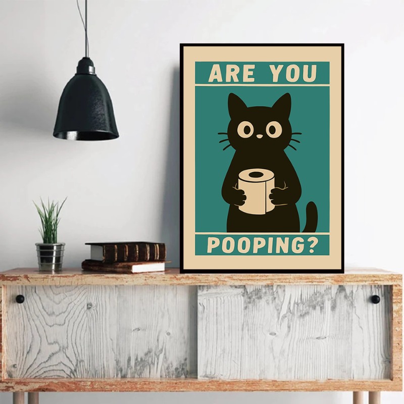 Poster Toilet Hewan Lucu Kartu - Home Bathroom Quotes ulasan dan harga
