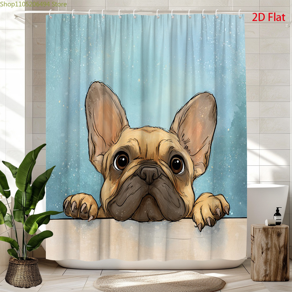 Tirai Kamar Mandi Motif Bulldo - Home Bathroom Design Ideas ulasan dan harga