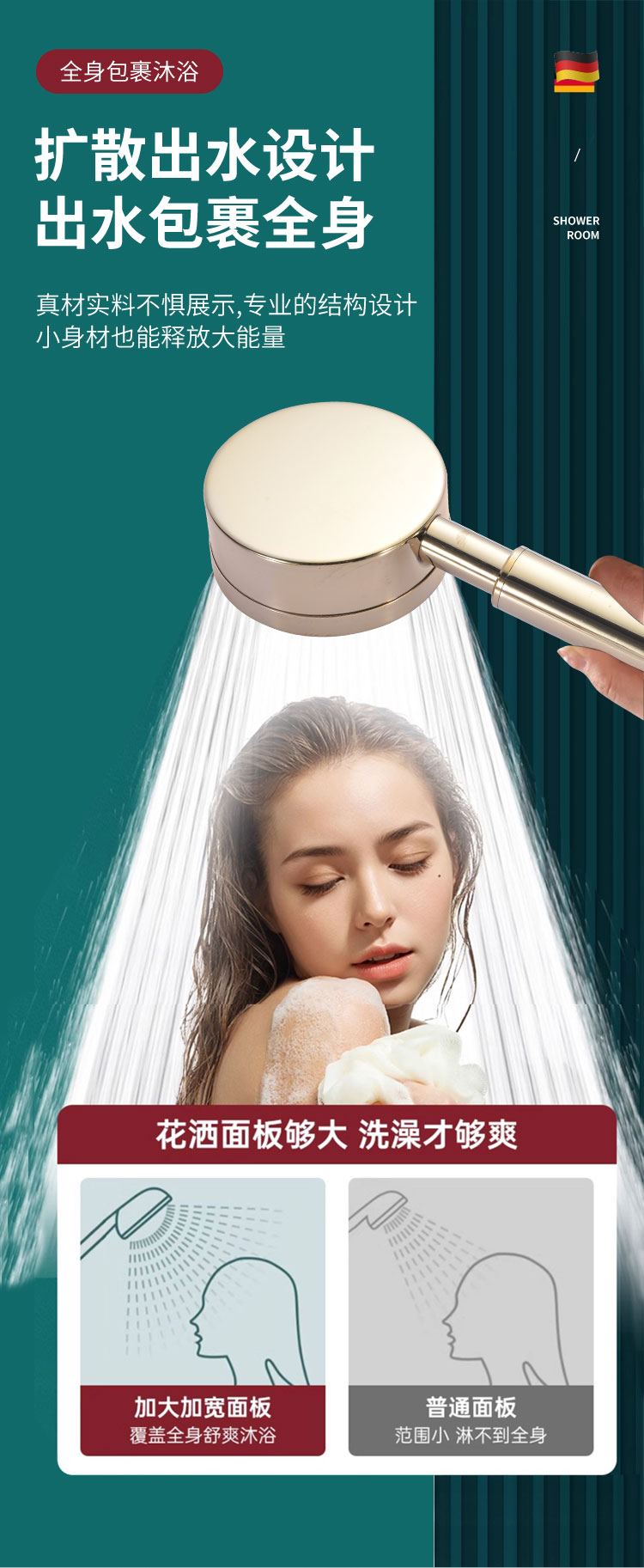 Set Shower Head Stainless Stee - Home Bathroom Taps ulasan dan harga