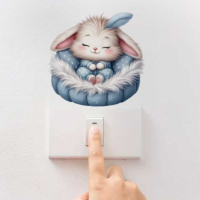 Stiker kelinci lucu, tempelan  - Home Bathroom Window ulasan dan harga