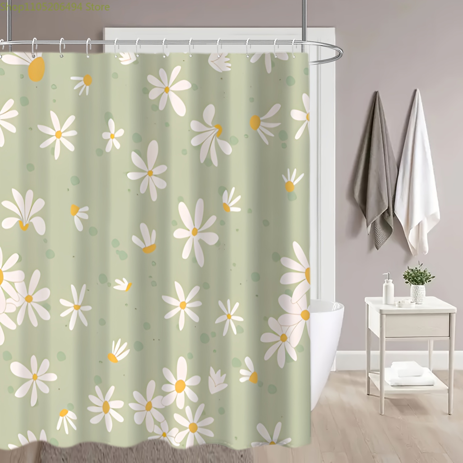 Tirai Kamar Mandi Motif Bunga  - Home Bathroom Design Ideas ulasan dan harga