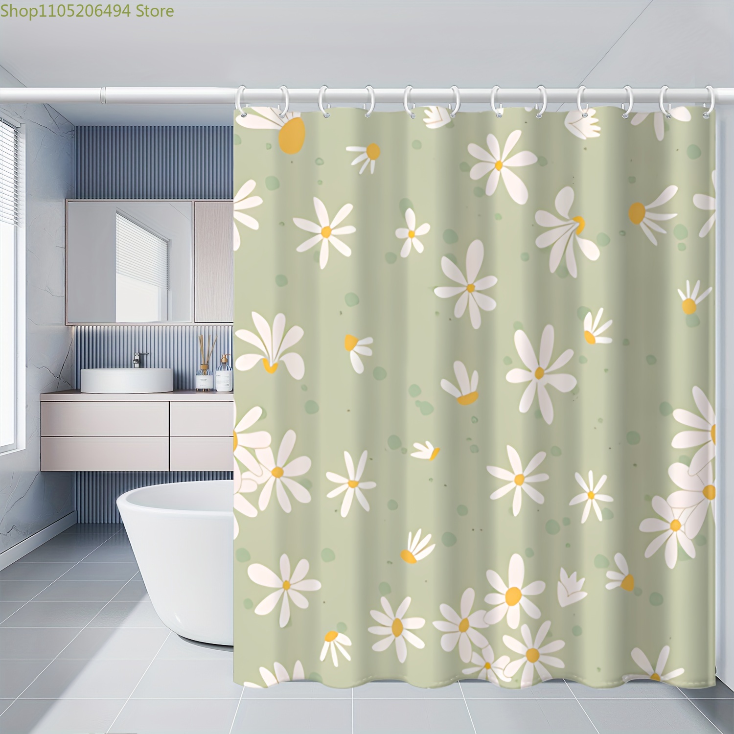 Tirai Kamar Mandi Motif Bunga  - Home Bathroom Design Ideas ulasan dan harga