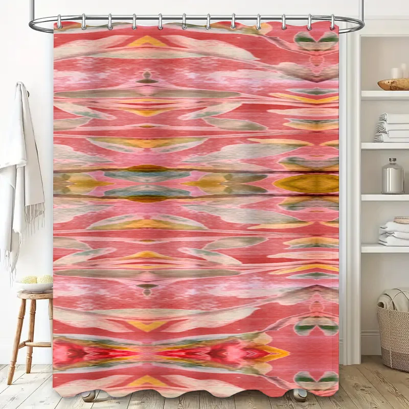 Tirai Mandi Cat Air Abstrak De - Home Bathroom Design Ideas ulasan dan harga
