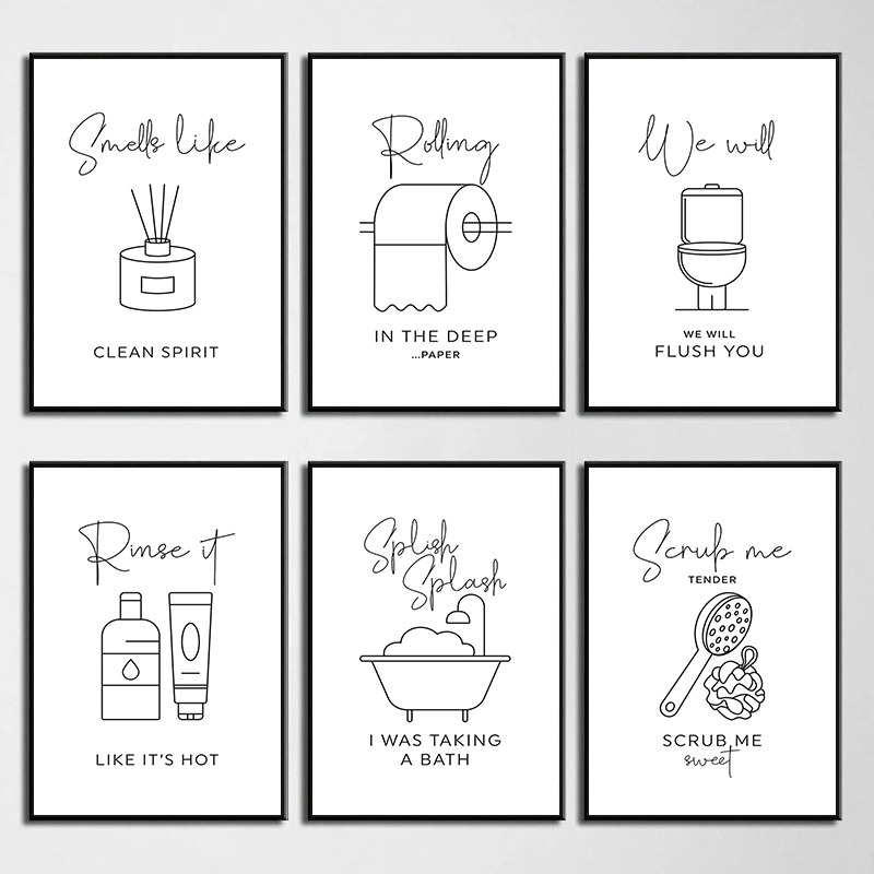 Poster Kutipan Humor Kamar Man - Home Bathroom Quotes ulasan dan harga
