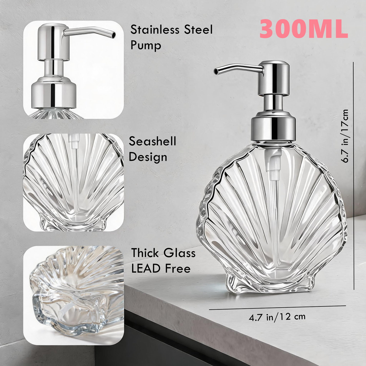 Dispenser Sabun Kaca Kerang De - Glass Soap Dish ulasan dan harga