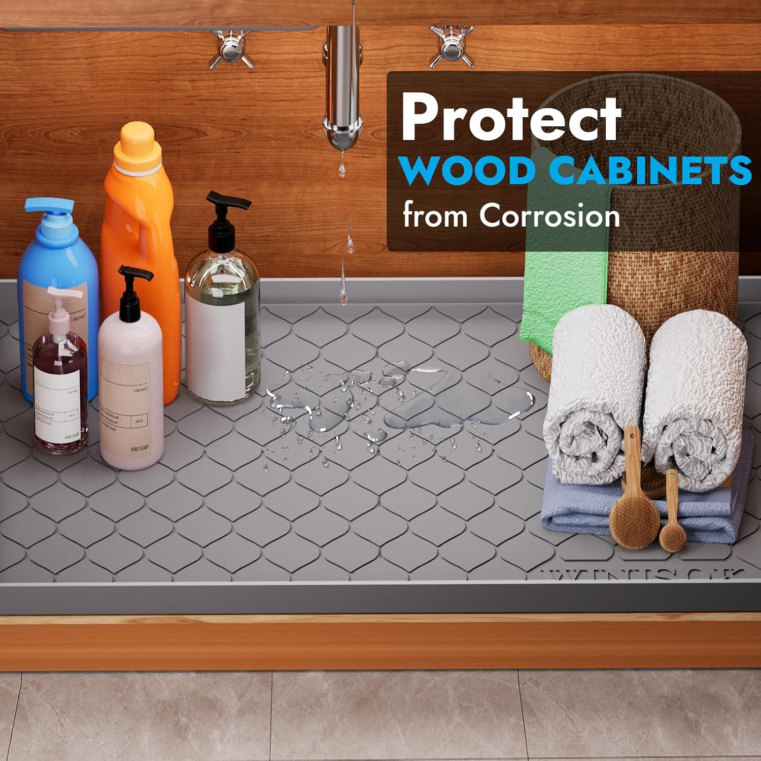 Winisok Silicone Under Sink Ma - Home Essentials Bathroom Cabinet ulasan dan harga