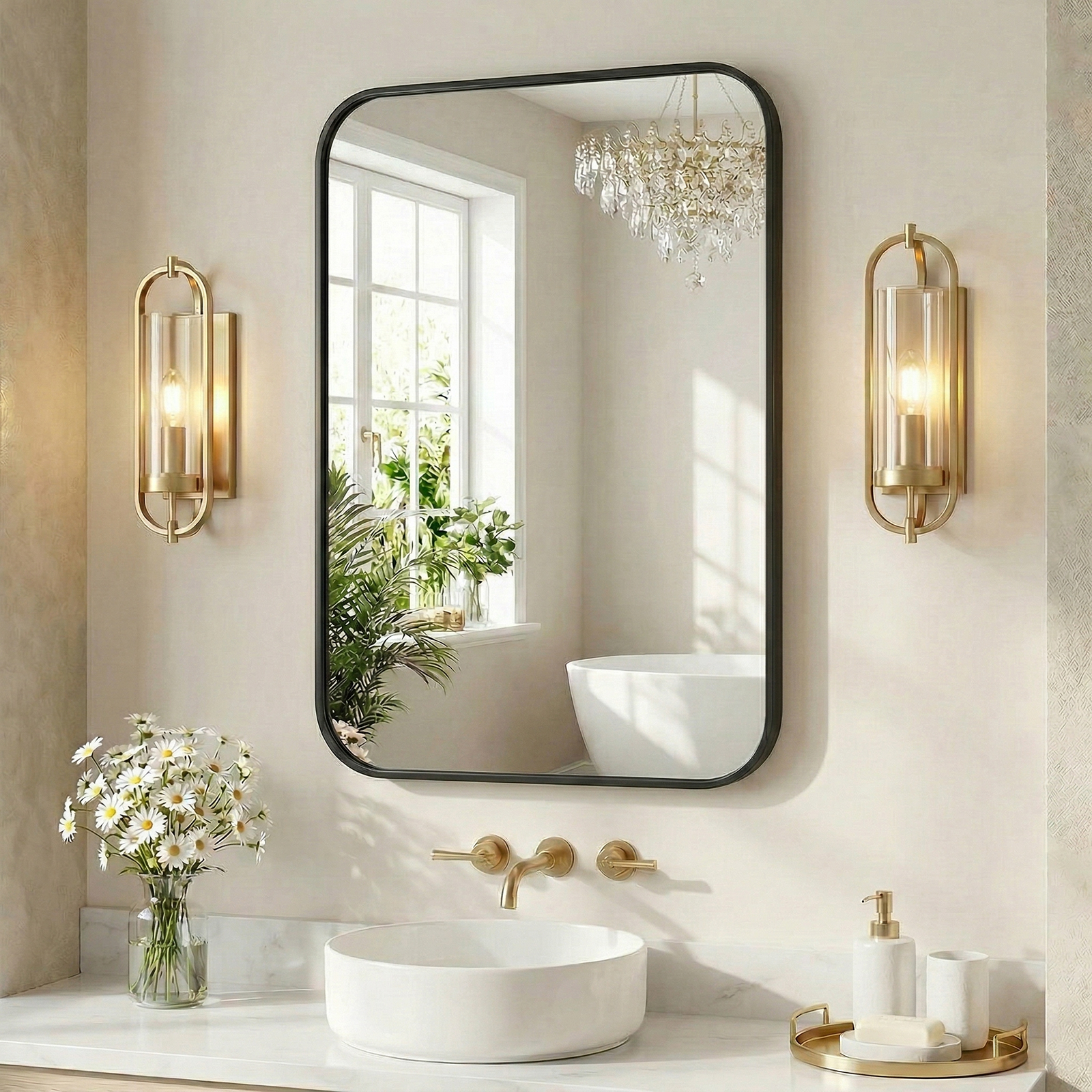Cermin Dinding Persegi Panjang - Home Bathroom Glass ulasan dan harga