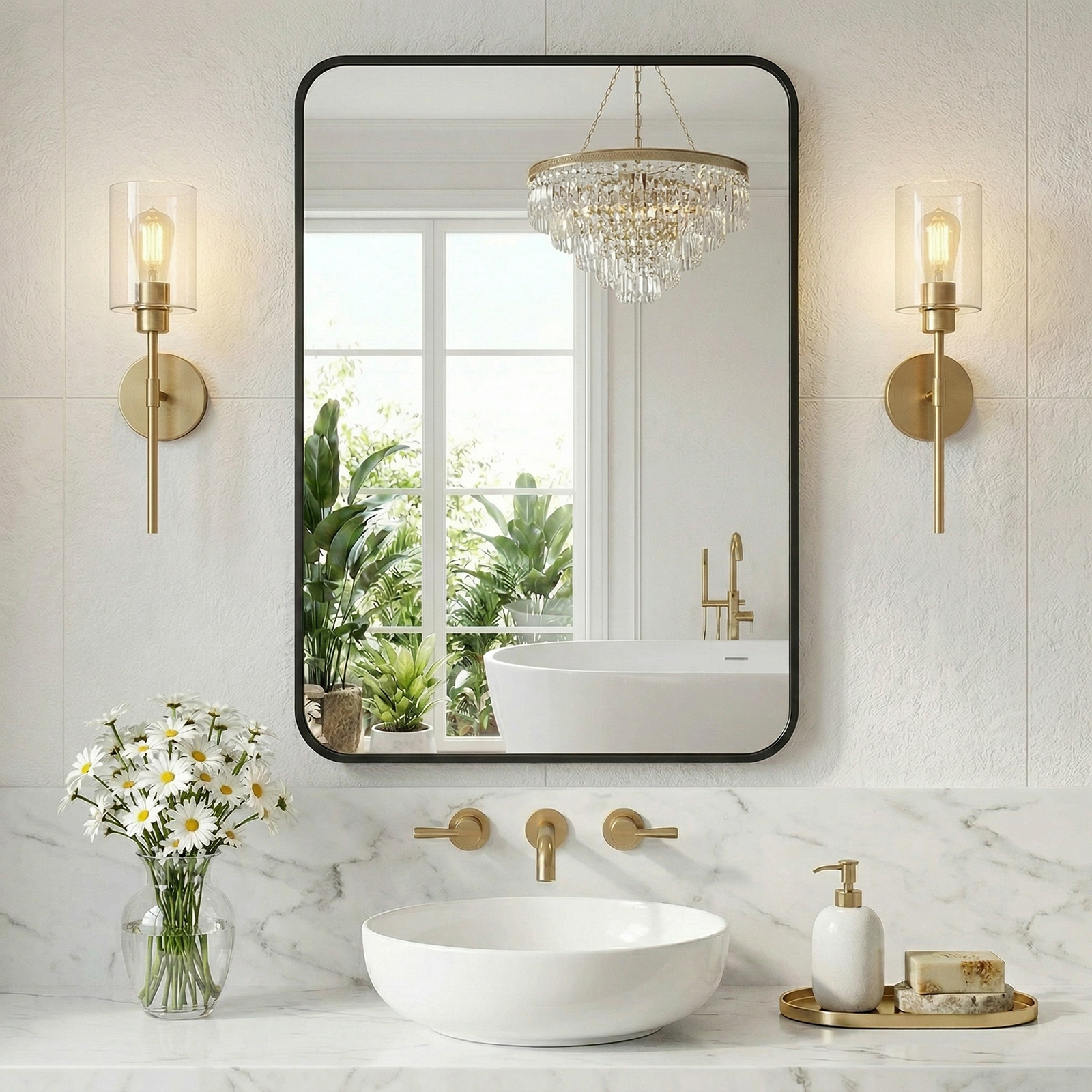 Cermin Dinding Persegi Panjang - Home Bathroom Glass ulasan dan harga