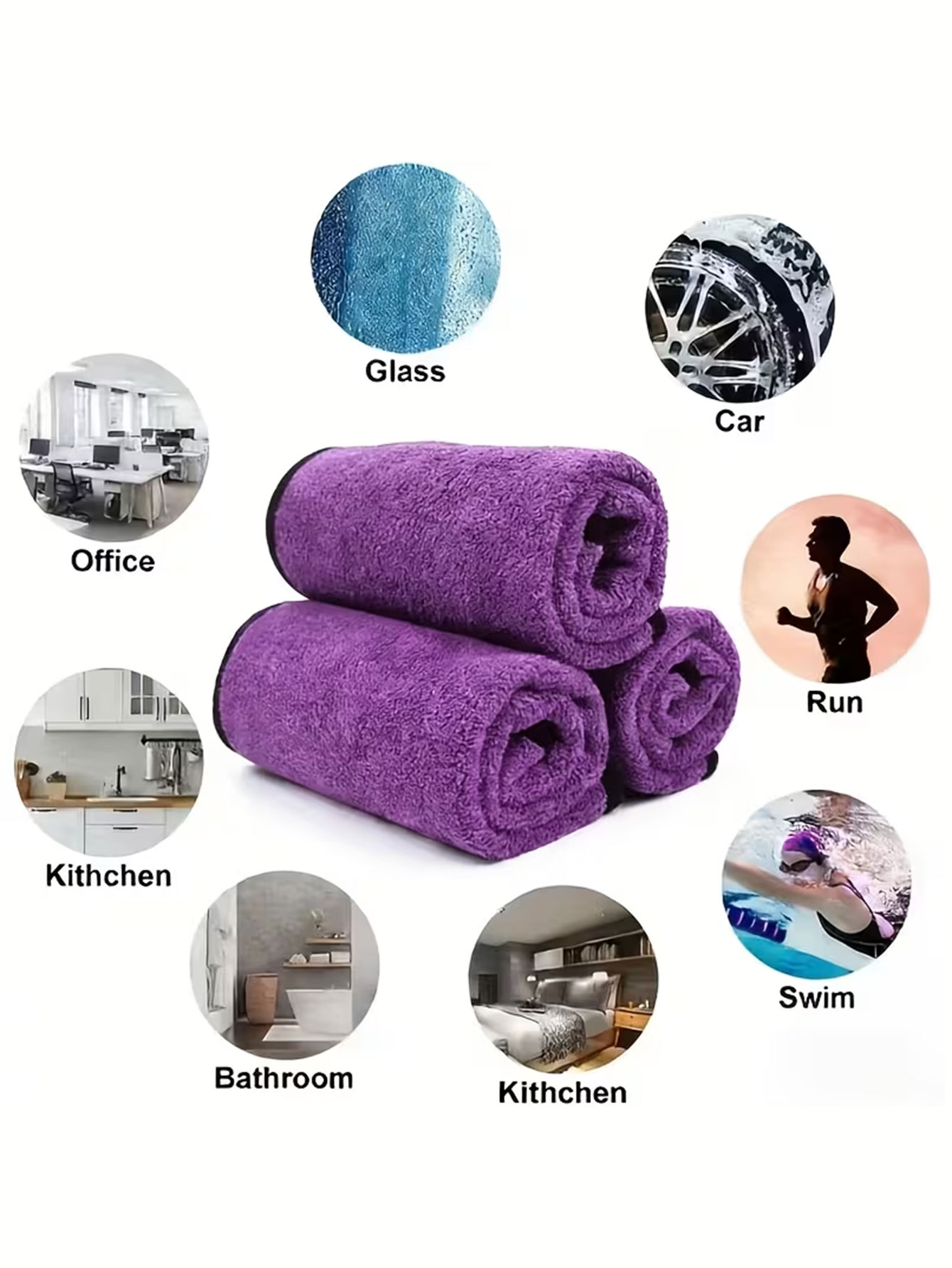 10-Pack Kain Lap Pembersih Mik - Home Bathroom Glass ulasan dan harga