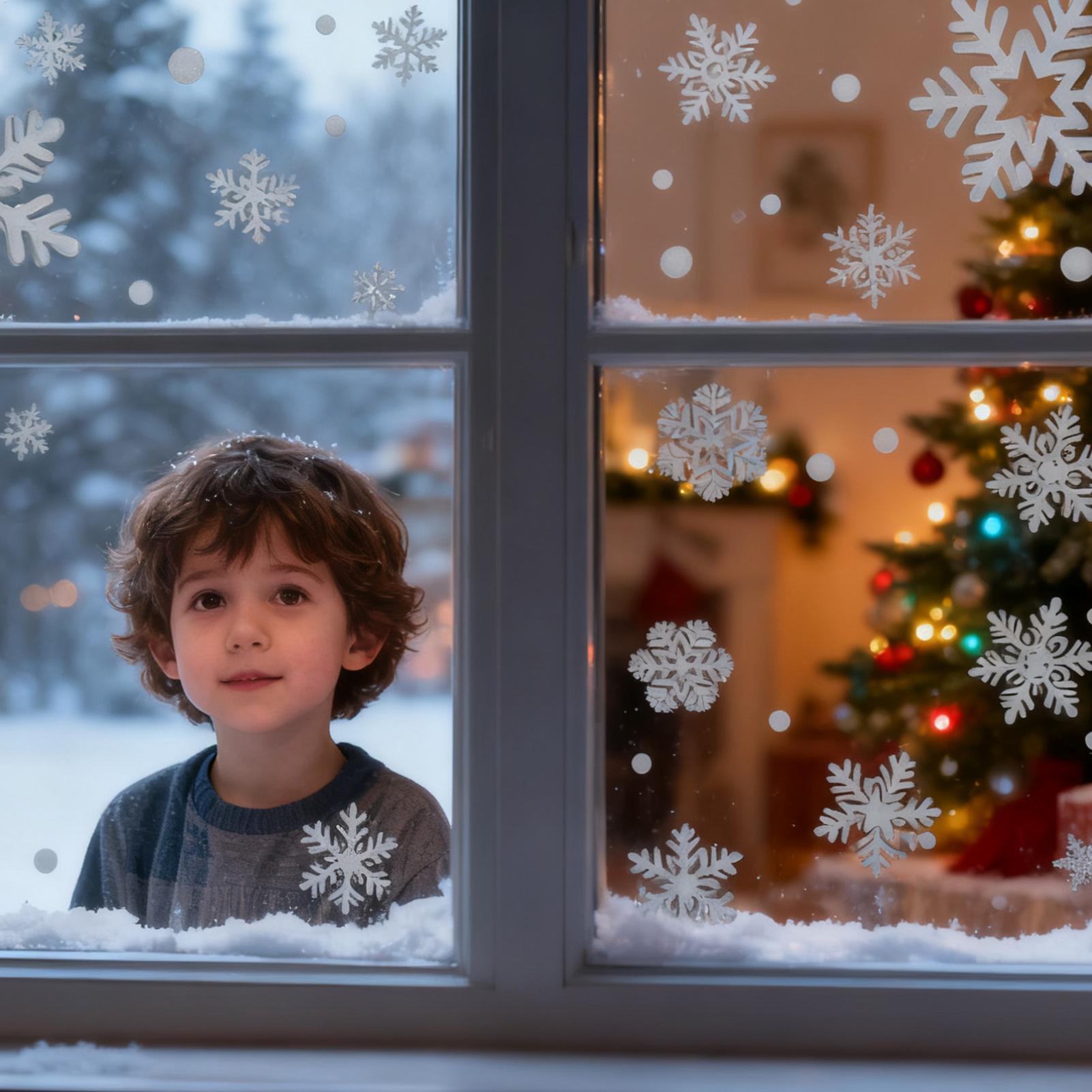 Stiker Jendela Natal Statis Da - Home Bathroom Window ulasan dan harga