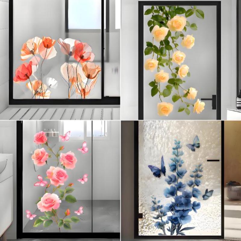 Stiker Kaca Mawar yang Dapat D - Home Bathroom Glass ulasan dan harga