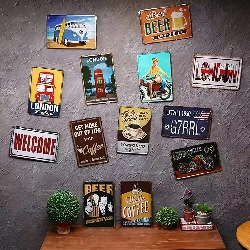 Plakat Dinding Logam Vintage d - Home Bathroom Quotes ulasan dan harga