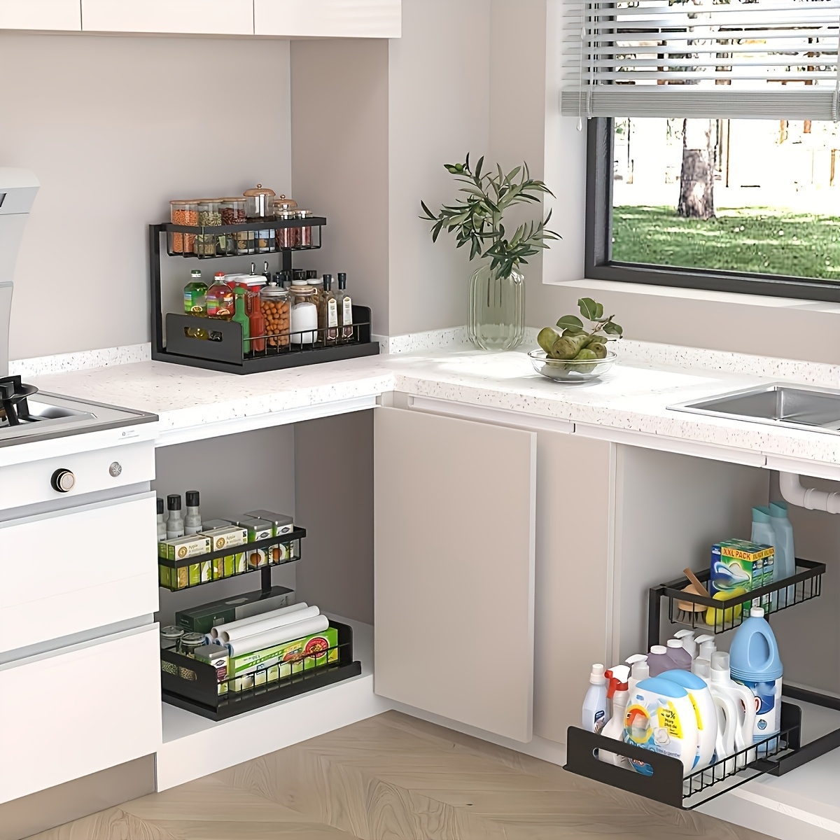 Rak Penyimpanan Dapur di Bawah - Home Essentials Bathroom Cabinet ulasan dan harga