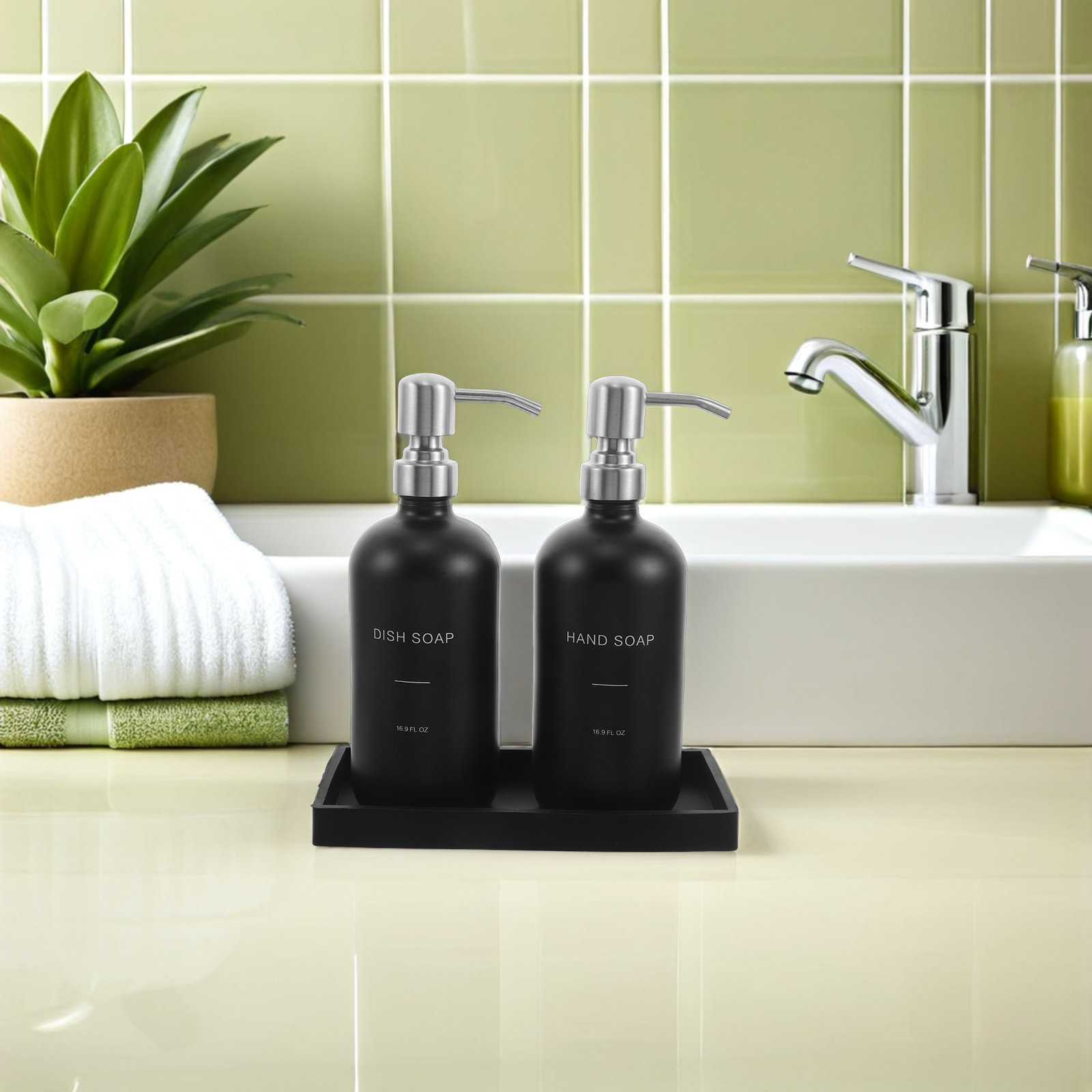 1 Set Dispenser Sabun Kaca 16. - Glass Soap Dish ulasan dan harga