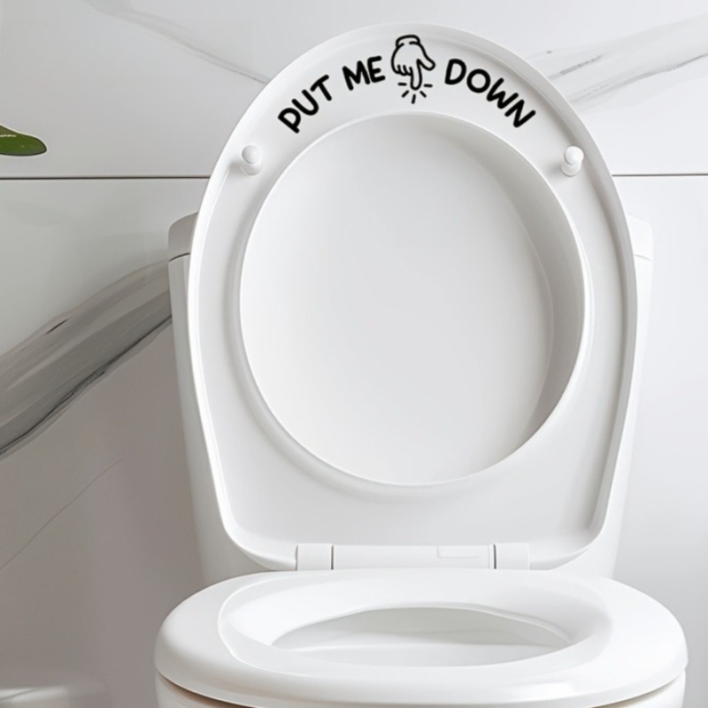 2 Buah Stiker Toilet Lucu PUT  - Home Bathroom Design Ideas ulasan dan harga