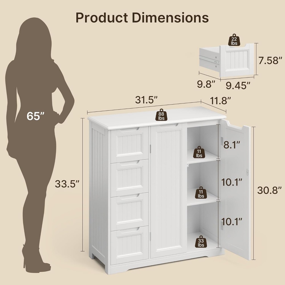 Lemari Penyimpanan Kamar Mandi - Home Essentials Bathroom Cabinet ulasan dan harga