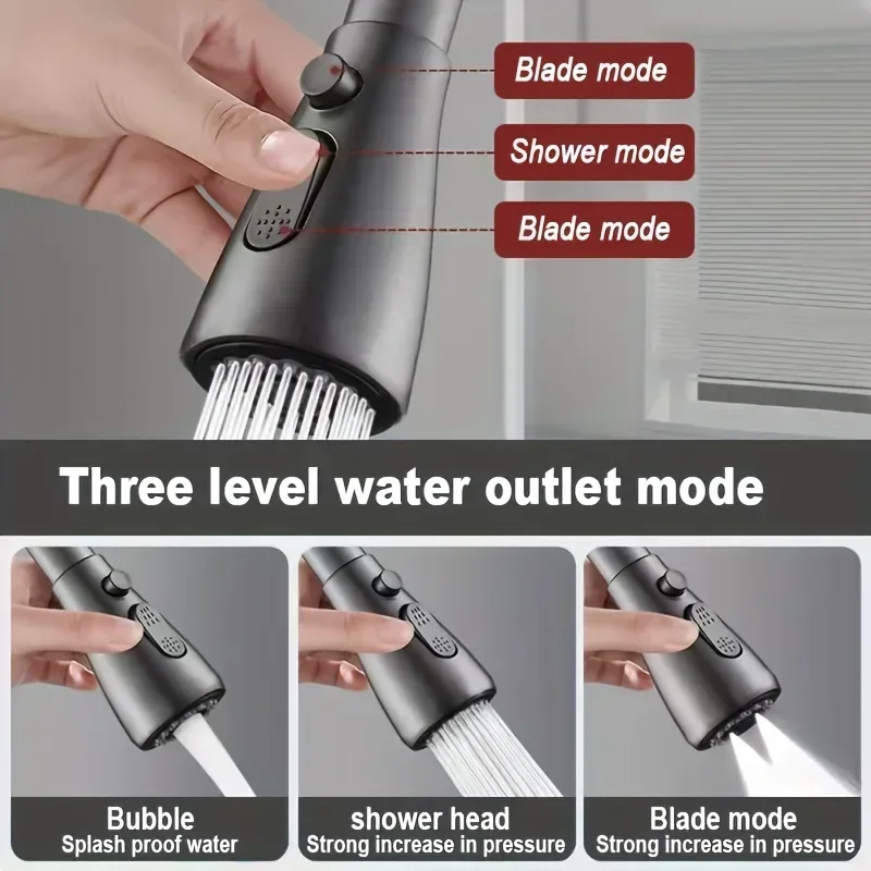Pemanjang Keran Logam Tiga Mod - Home Bathroom Taps ulasan dan harga