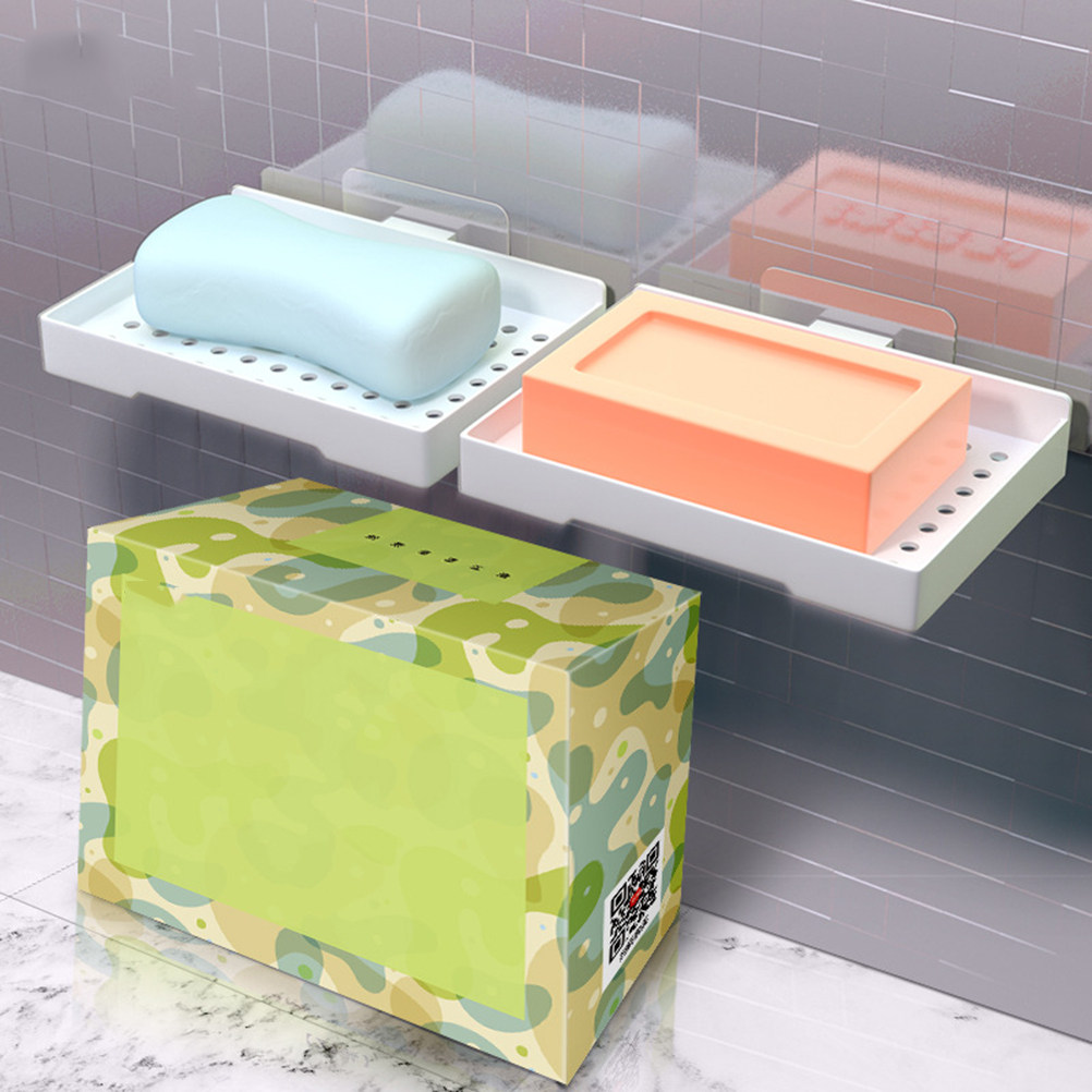 2 Buah Tempat Sabun Tempel Din - Glass Soap Dish ulasan dan harga