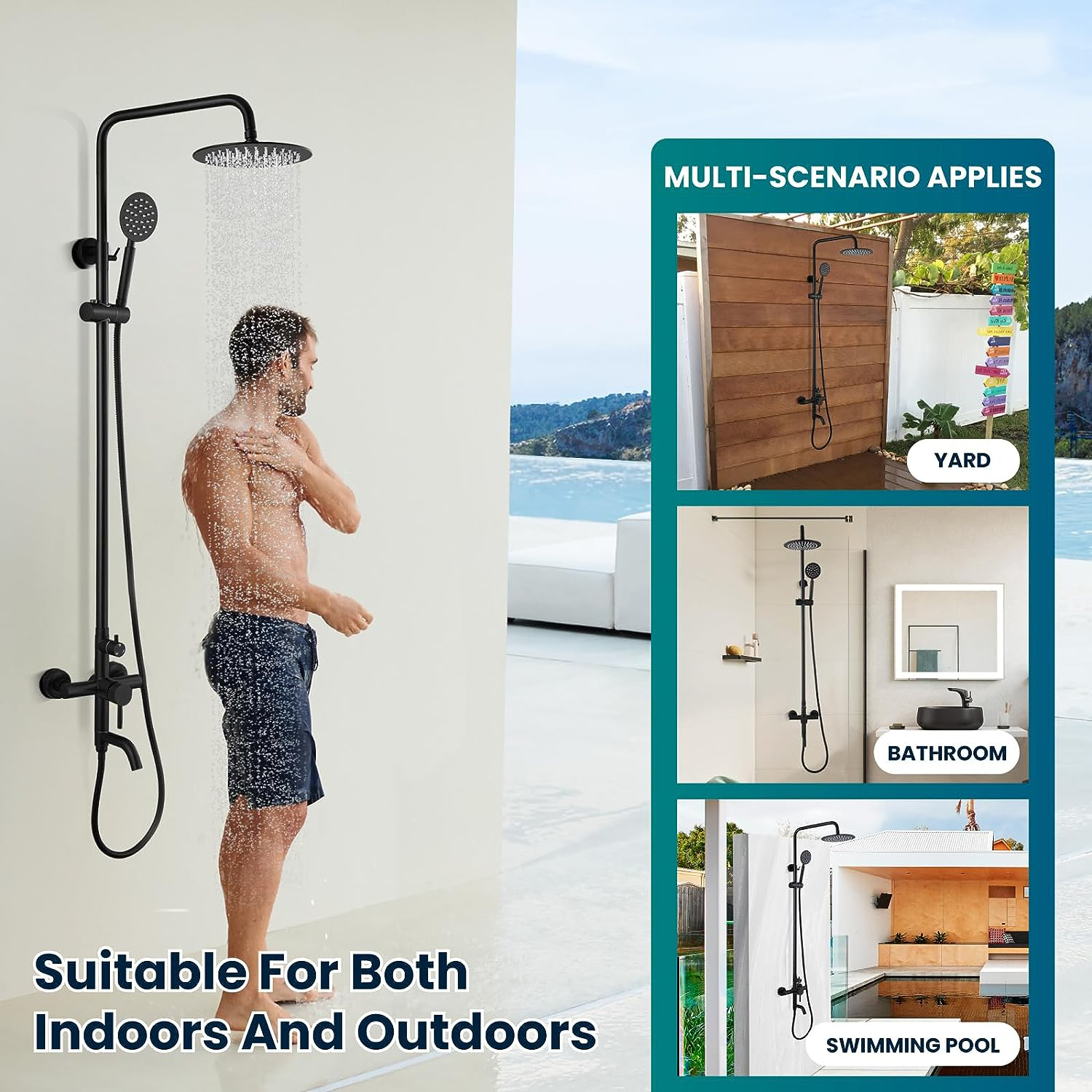Kemaike Set keran mandi Matte  - Home Bathroom Taps ulasan dan harga