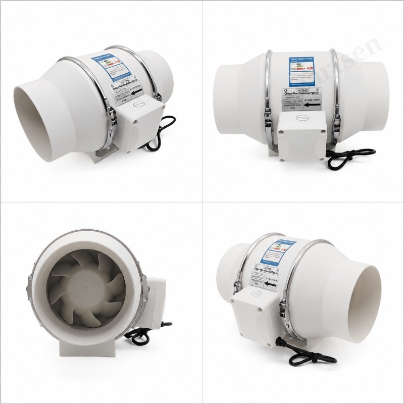 Kipas Inline Aliran Campuran 4 - Home Bathroom Vent Fans ulasan dan harga