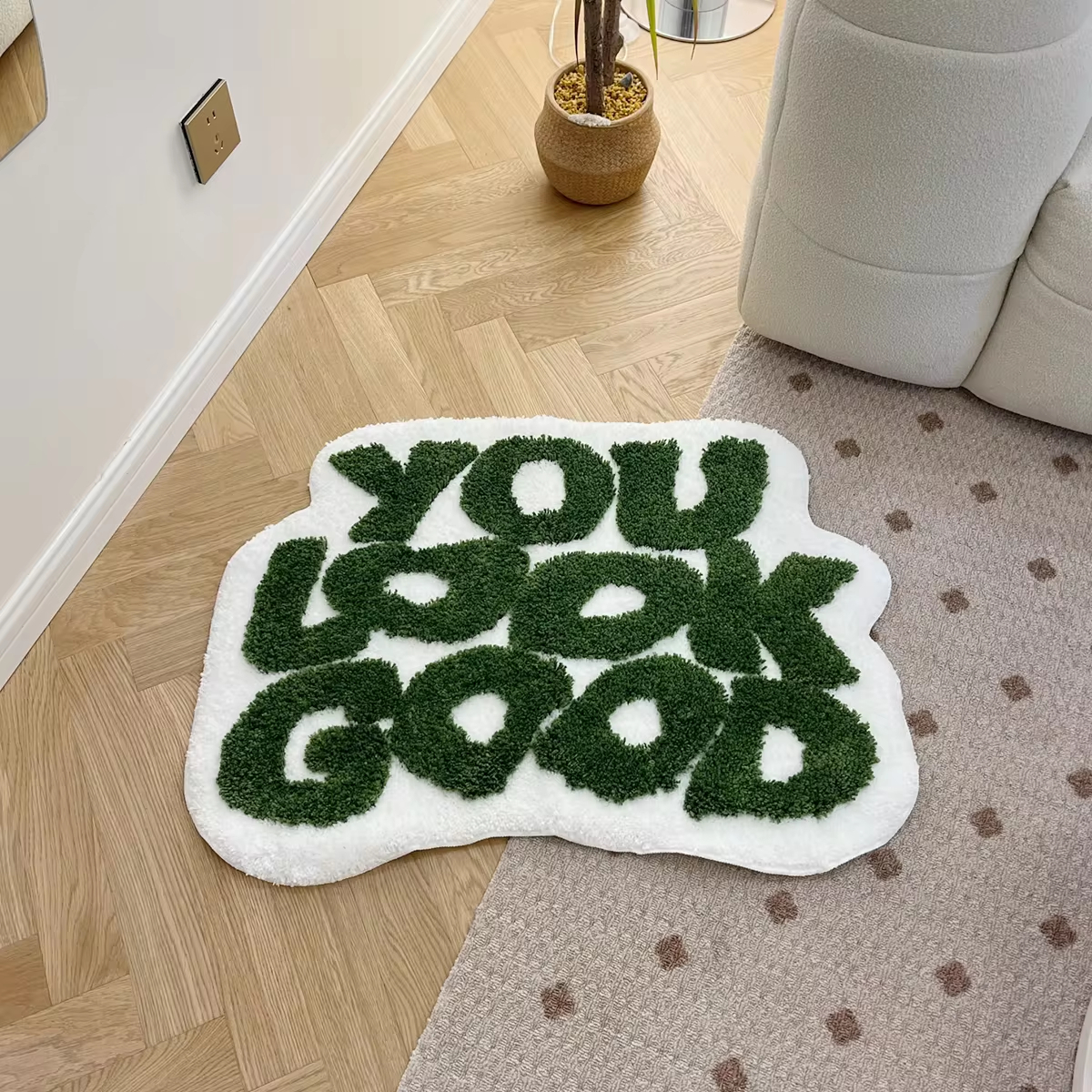 Karpet Rajut Bentuk Kutipan 'Y - Home Goods Bathroom Accessories ulasan dan harga