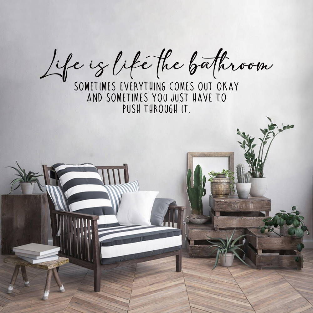 Hidup seperti kamar mandi lucu - Home Bathroom Quotes ulasan dan harga