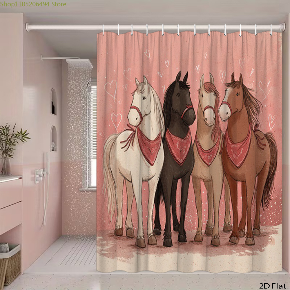 Tirai Mandi Kuda Lucu, Desain  - Home Bathroom Design Ideas ulasan dan harga